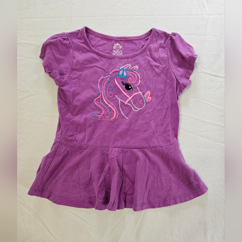SALE! Girl's Garanimals Purple Horse Top (size 7)
